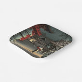 土屋興一 – 根津神社の雪 ペーパープレート (傾斜あり)