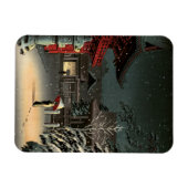 土屋興一 – 根津神社の雪 マグネット (横)