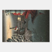 土屋興一 – 根津神社の雪 ラッピングペーパーシート (正面)