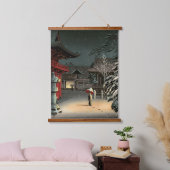 土屋興一 – 根津神社の雪 吊り下げ型タペストリー (寝室)