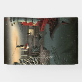 土屋興一 – 根津神社の雪 横断幕 (横)