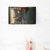 土屋興一 – 根津神社の雪 横断幕 (インサイチュ)