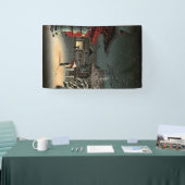 土屋興一 – 根津神社の雪 横断幕 (トレードショー)