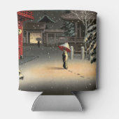 土屋興一 – 根津神社の雪 缶クーラー (裏面)