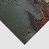 土屋興一 – 根津神社の雪 薄葉紙 (詳細)