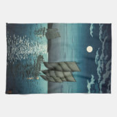 土屋興一 – 船で品川、夜 キッチンタオル (横)