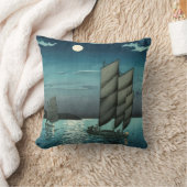 土屋興一 – 船で品川、夜 クッション (ブランケット)