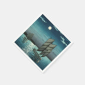 土屋興一 – 船で品川、夜 スタンダードカクテルナプキン (角)