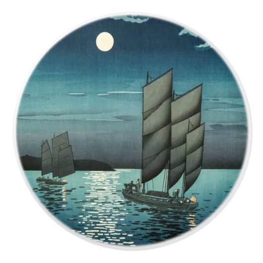 土屋興一 – 船で品川、夜 セラミックノブ (正面)