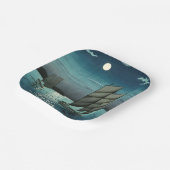 土屋興一 – 船で品川、夜 ペーパープレート (傾斜あり)