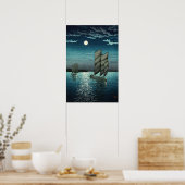 土屋興一 – 船で品川、夜 ポスター (キッチン)