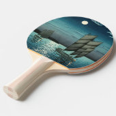 土屋興一 – 船で品川、夜 卓球ラケット (正面アングル)