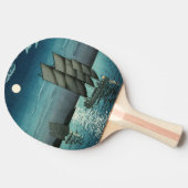 土屋興一 – 船で品川、夜 卓球ラケット (横)