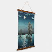 土屋興一 – 船で品川、夜 吊り下げ型タペストリー (傾斜あり)