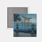 土屋興一 – 雨の中の宮島 マグネット (正面/裏面)