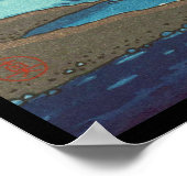 土屋興津東海道藤川風景画 ポスター (角)