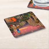 土屋興津 – 夕べアット牛込 スクエアペーパーコースター (アングル)
