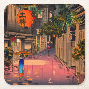 土屋興津 – 夕べアット牛込 スクエアペーパーコースター
