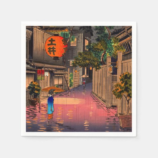 土屋興津 – 夕べアット牛込 スタンダードカクテルナプキン (正面)