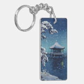 土屋興津 – 片田の浮御堂の雪 キーホルダー (正面左)