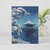 土屋興津 – 片田の浮御堂の雪 サンキューカード (スタンド正面)