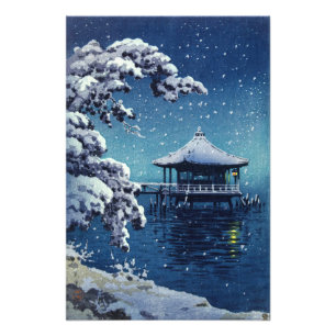 土屋興津 – 片田の浮御堂の雪 フォトプリント