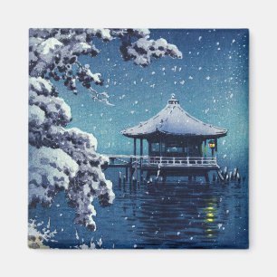 土屋興津 – 片田の浮御堂の雪 マグネット