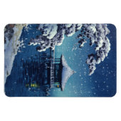 土屋興津 – 片田の浮御堂の雪 マグネット (横)