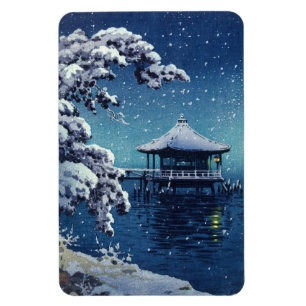 土屋興津 – 片田の浮御堂の雪 マグネット