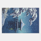 土屋興津 – 片田の浮御堂の雪 ラッピングペーパーシート (正面2)