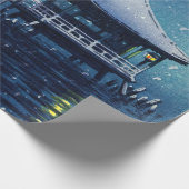 土屋興津 – 片田の浮御堂の雪 ラッピングペーパー (角)