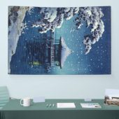 土屋興津 – 片田の浮御堂の雪 横断幕 (トレードショー)