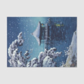 土屋興津 – 片田の浮御堂の雪 薄葉紙 (正面)