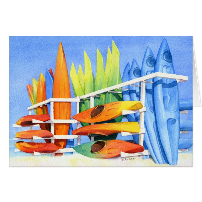 土手道のカヤック (正面横)