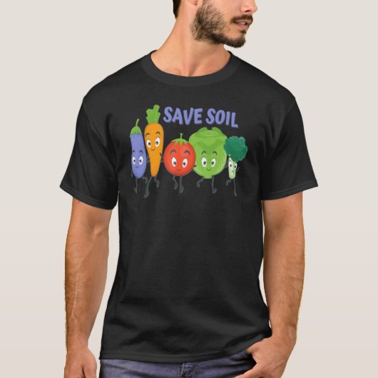 土救は地球の温暖化を誓う Tシャツ (正面)