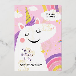 土日パーティー 箔招待状