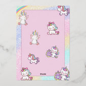 土日パーティー 箔招待状 (裏面)