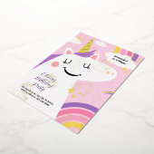 土日パーティー 箔招待状 (回転した状態)