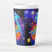 土星で捕まえろ カフェラテマグ (正面)