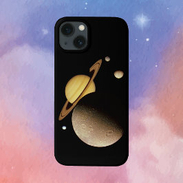 土星とその衛星 iPhone 13ケース