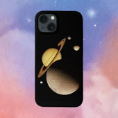 土星とその衛星 iPhoneケース