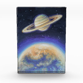 土星とタイタン  フォトブロック