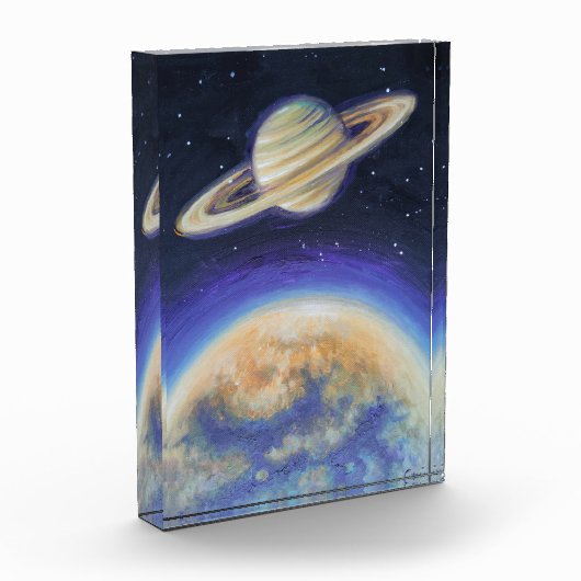 土星とタイタン  フォトブロック (左)