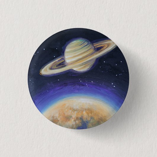 土星とタイタン 缶バッジ (正面)