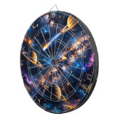 土星と星雲 プレミアム ダーツボード (正面右)