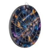 土星と星雲 プレミアム ダーツボード (正面左)