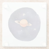 土星のセレナーデ：コズミックウォーターの色 ガラスコースター (裏面)