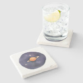 土星のセレナーデ：コズミックウォーターの色 ストーンコースター (横)