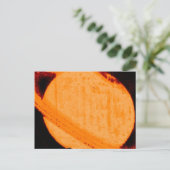 土星のダークオーロラオーバルの発見 ポストカード (スタンド正面)