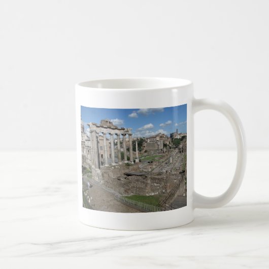 土星のフォーラムRomanumの寺院 コーヒーマグカップ (右)
